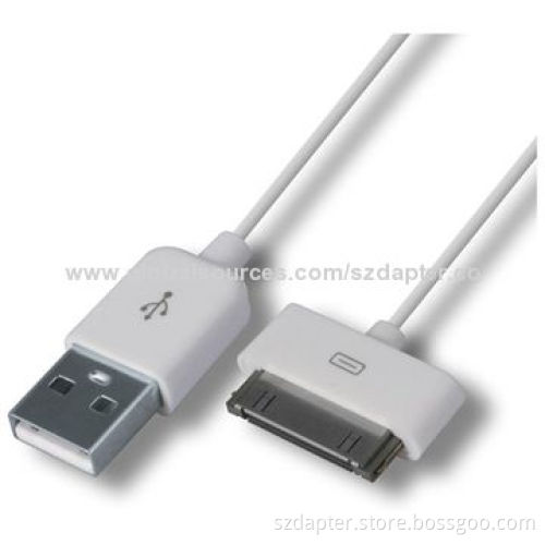 USB Cable for iPhone 4, 4S, iPad with CE, RoHS Marks, 100% Open and Short Test